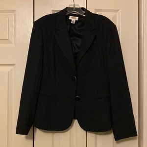 Talbots lined blazer - black with white dots